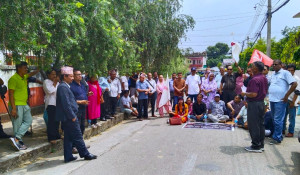 एकीकृत समाजवादी बागमतीद्धारा धर्ना कार्यक्रम सम्पन्न