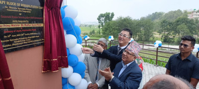 माधव नेपालद्वारा शंखरापुरमा मस्कुलर डिस्ट्रोफीको भवन उद्घाटन 